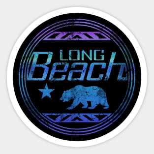 Retro Long Beach California Sticker